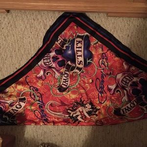 Ed Hardy Silk Scarf NW Ed Hardy Silk Scarf NW