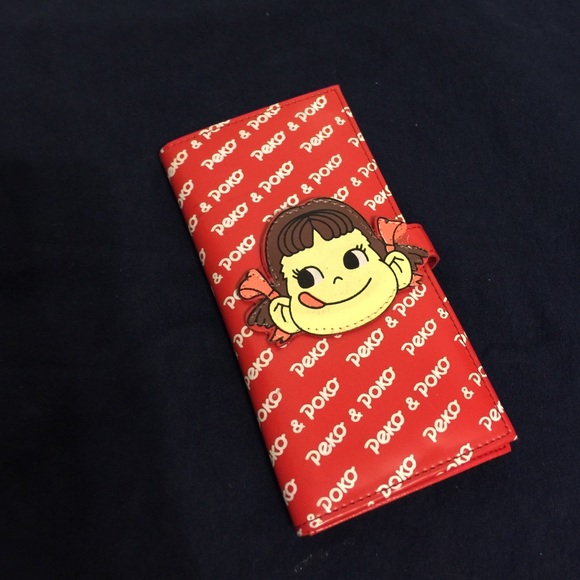 Super cute peko poko red wallet.