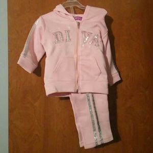 2 piece girl outfit jacket and pants