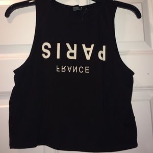 NWT Paris crop top
