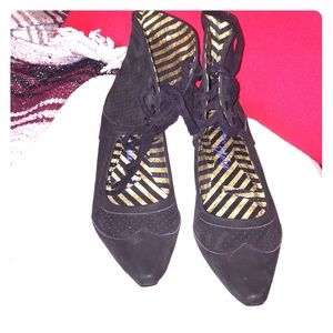 Irregular Choice Black Kitten Heel