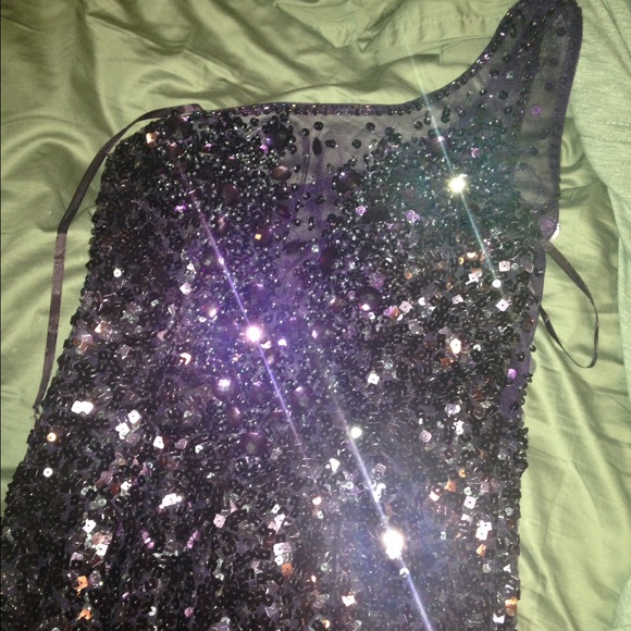 Beaded purple dress