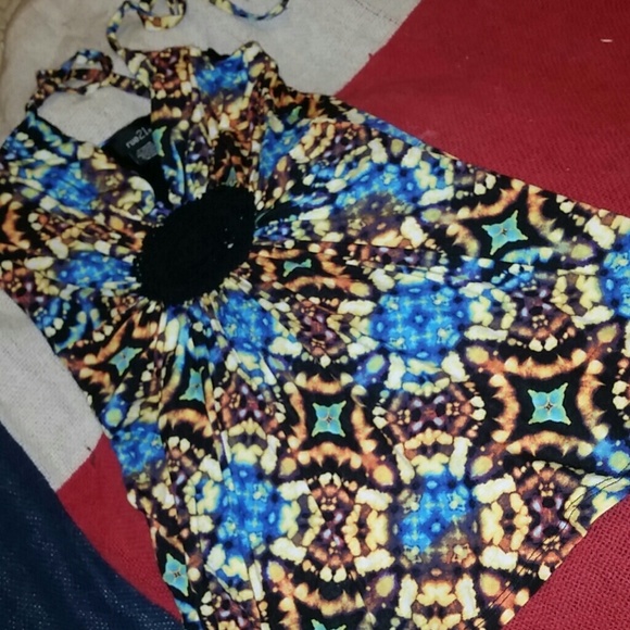 Halter top with built in bra kaleidoscope, wooooo!