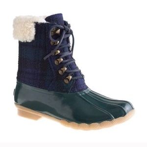 Hunter green sperry boots