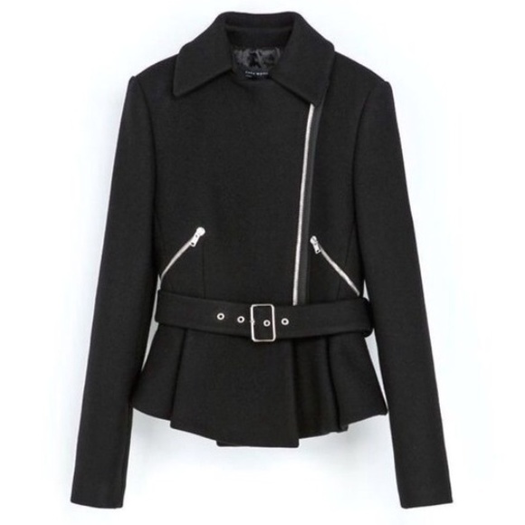 ZARA NWOT PEPLUM COAT