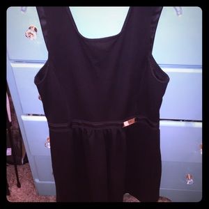 Jennifer Lopez Black Dress with Leather and Gold