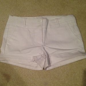 White formal shorts