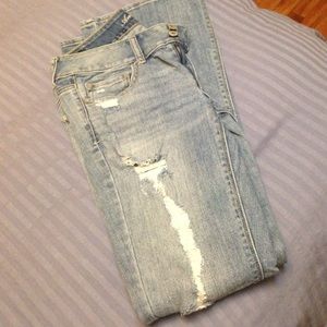 Bootcut ripped american eagle jeans