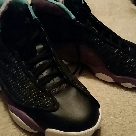 Black and Purple Jordans