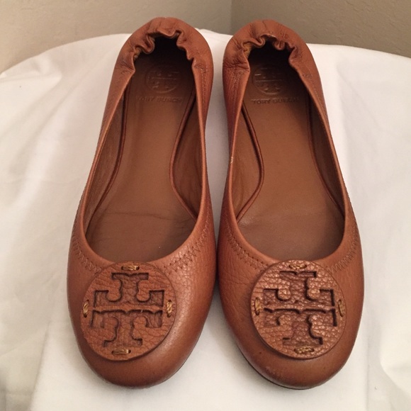 Tory Burch Tan Reva Flats, Size 7