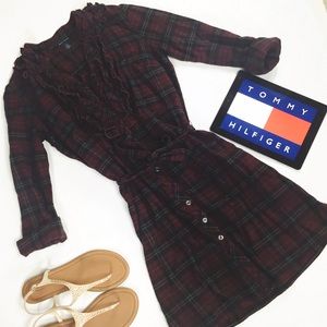 Tommy Hilfiger Plaid Flannel Shirt Dress