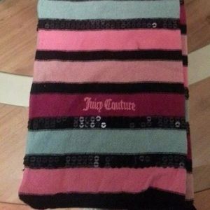 Juicy Couture Striped Sequin Cashmere Scarf