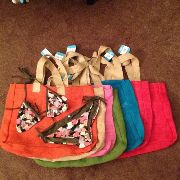 Jute Bag multiple functional beach bag.