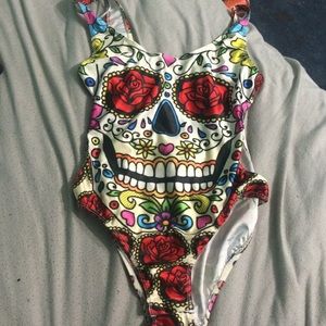 skull swimsuit