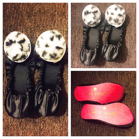 Kate Spade Women's Pom Pom Slippers SZ 6