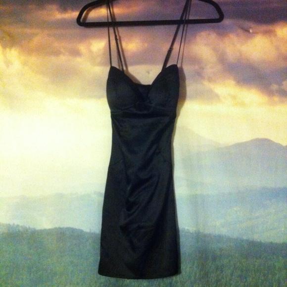 SOLD! Little black dress lbd silky tight bodycon