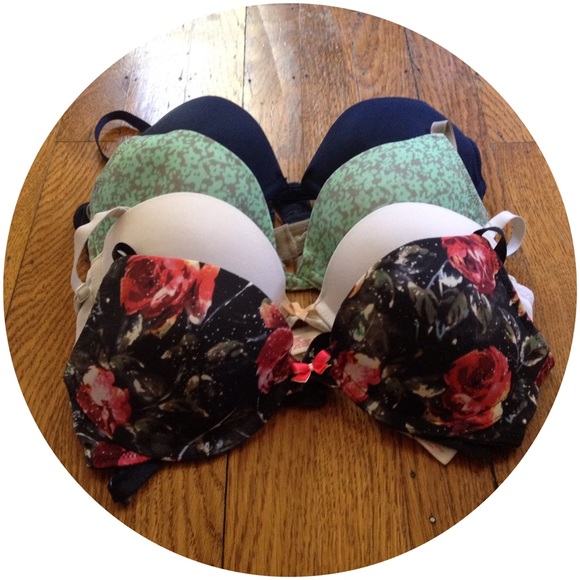 Set of four bras.