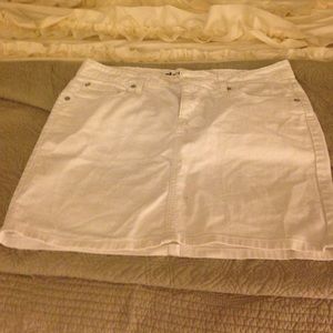 White Jean Skirt