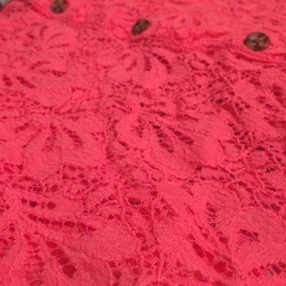 Pink Lace/Knit Volcom Shirt - Picture 2 of 3