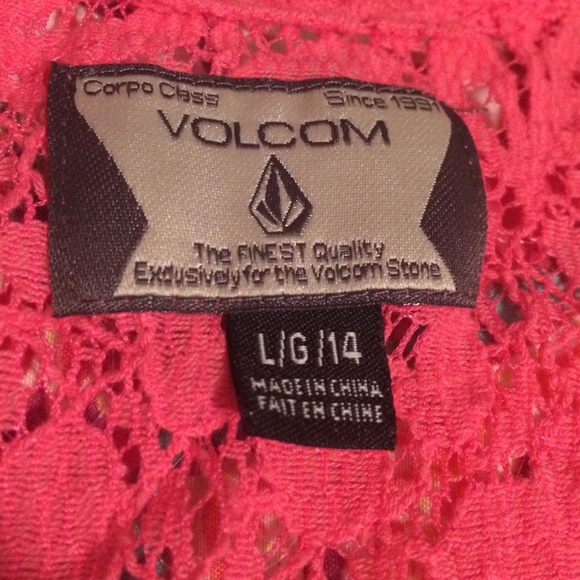 Pink Lace/Knit Volcom Shirt - Picture 3 of 3