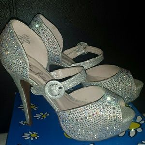 Silver Sparkle Heels