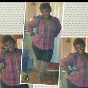 Plaid printed trendy tunic