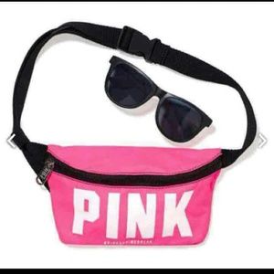 Victoria's secret pink fanny pack & sunglasses