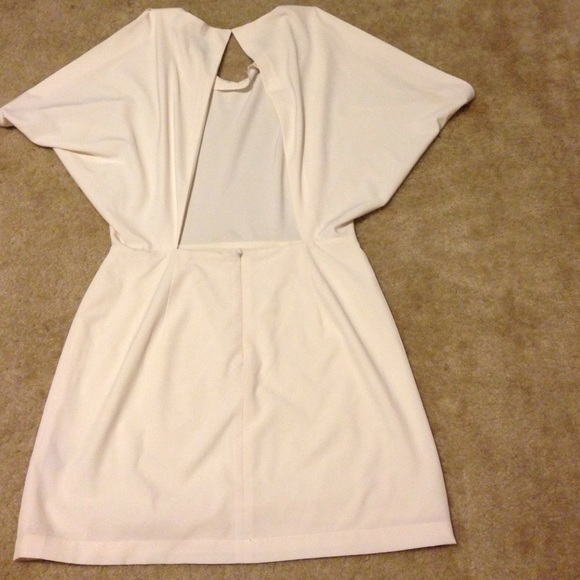 Off white backless dress