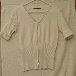 🌺5/$15🌺Belldini! Crystal zipper! White