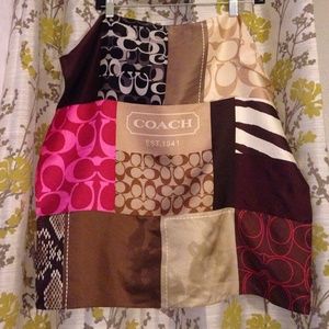 Cute Silk Coach Patchwork Square Scarf