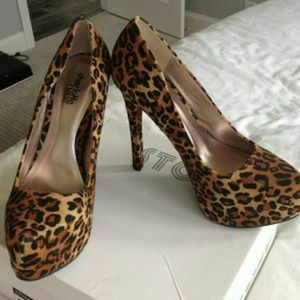 Leopard print heels