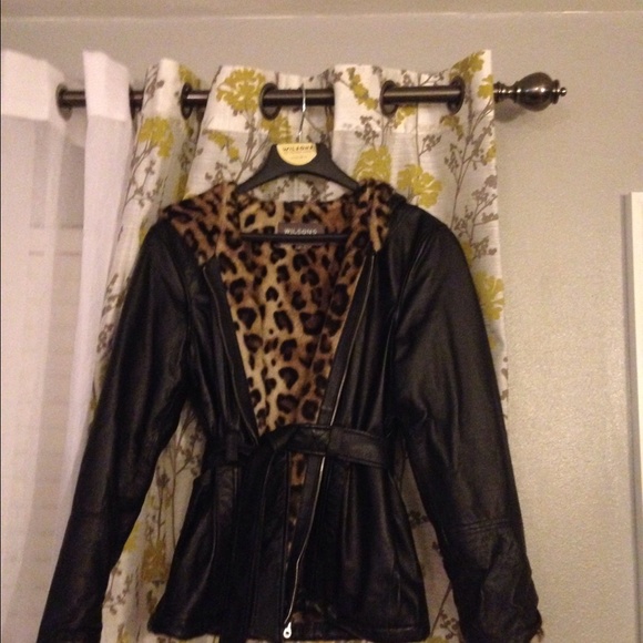 Super Cozy Wilsons's Leopard Fur Leather Jacket