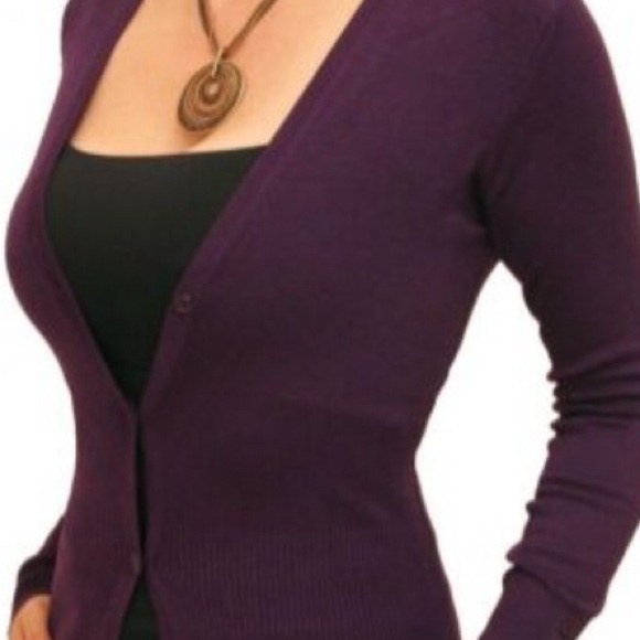 Simply Vera by Vera Wang Purple Cardigan