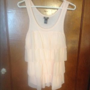 Blush pink Ruffled tank shirt
