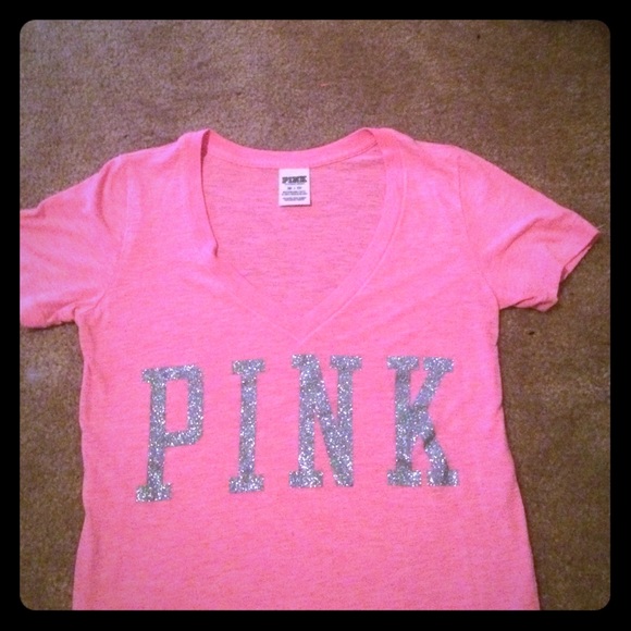 sparkly victoria secret pink crew💕