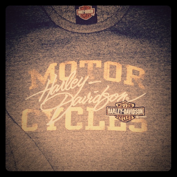 Harley Davidson sweatshirt.