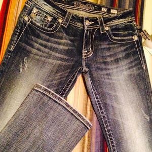 Miss Me, boot cut jeans.