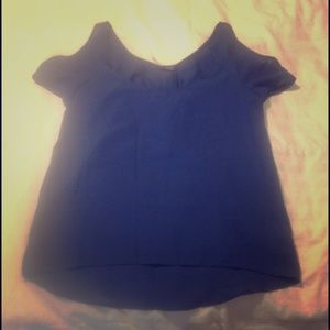 Blue silky top