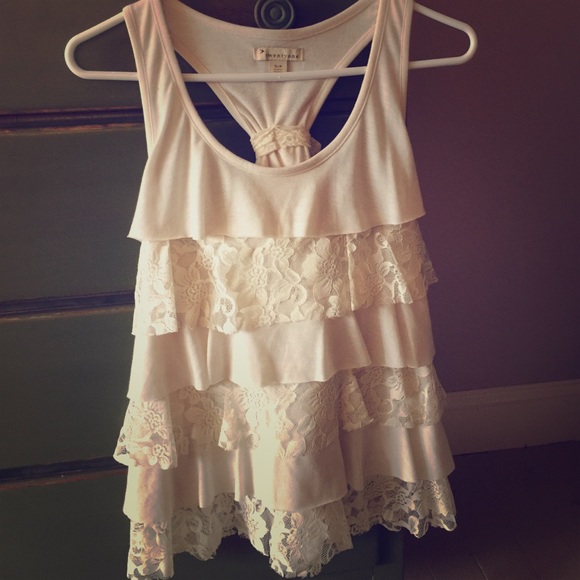 Forever 21 white lace shirt. Never worn.