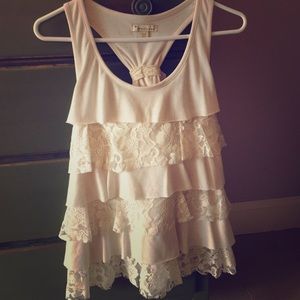 Forever 21 white lace shirt. Never worn.
