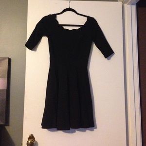 Lulus exclusive Tip the Scallops Black Dress