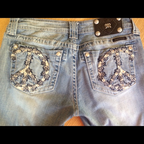 Make offer miss me jeansSize 29 flare peace sign