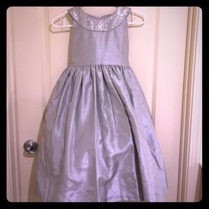 Silver girls size 8 party dress.