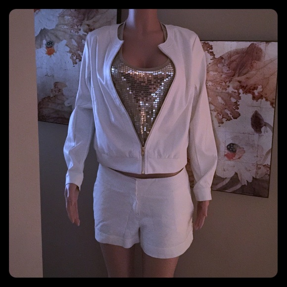 **Michael,Michael Khors** Gold Sequined Tank Top