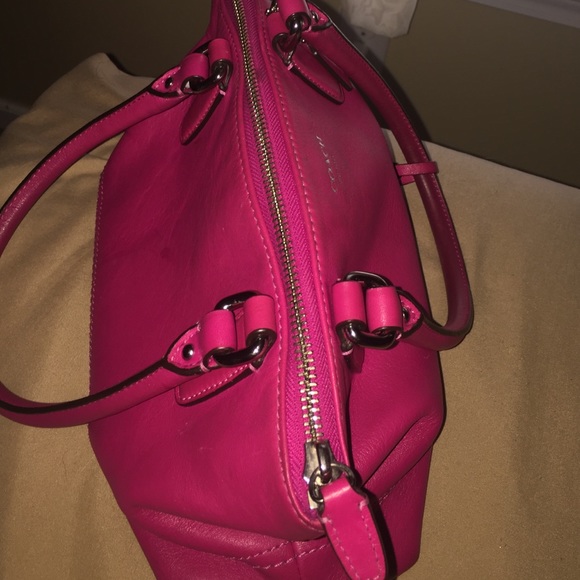 Coach | Bags | Coach Leather Mini Rory Satchel Fuchsia Hot Pink | Poshmark