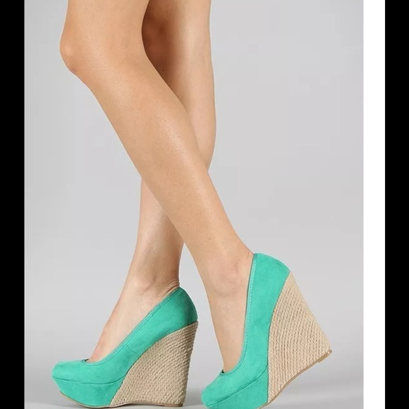 Qupid wedges espadrilles mint green - Picture 4 of 4