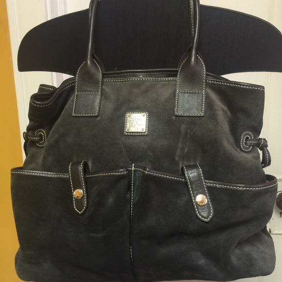Brown Suede Dooney & Bourke hand bag