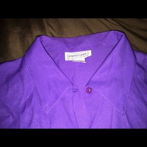Purple sleeveless shirt button up size 16