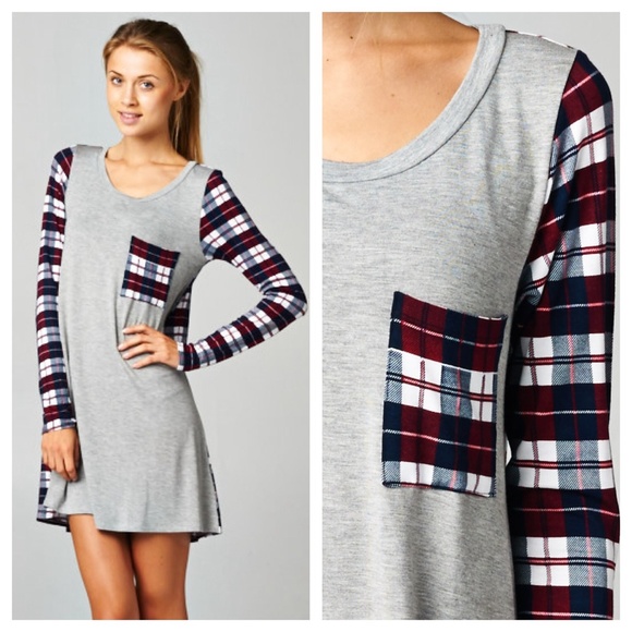 Plaid Tunic Dress - Picture 2 of 2