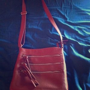 A brown leather Apt.9 bag